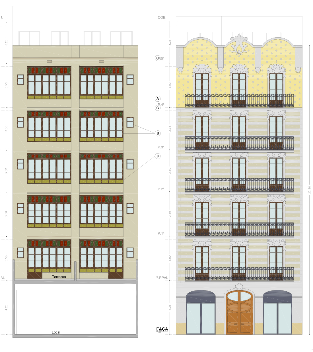 Rehabilitación integral de un edifico en Gran Via de les Corts Catalanes